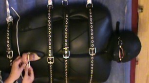 Hood, gag, boybag and enjoying
